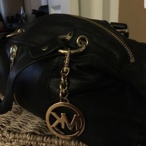 Michael Kors Black Leather Hand Bag